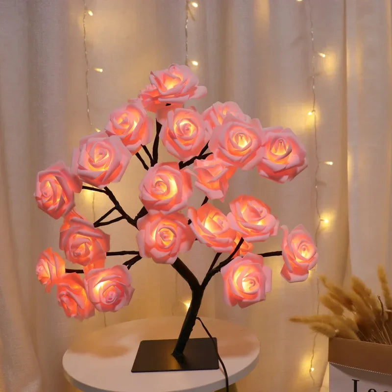 Rose trees table lamps